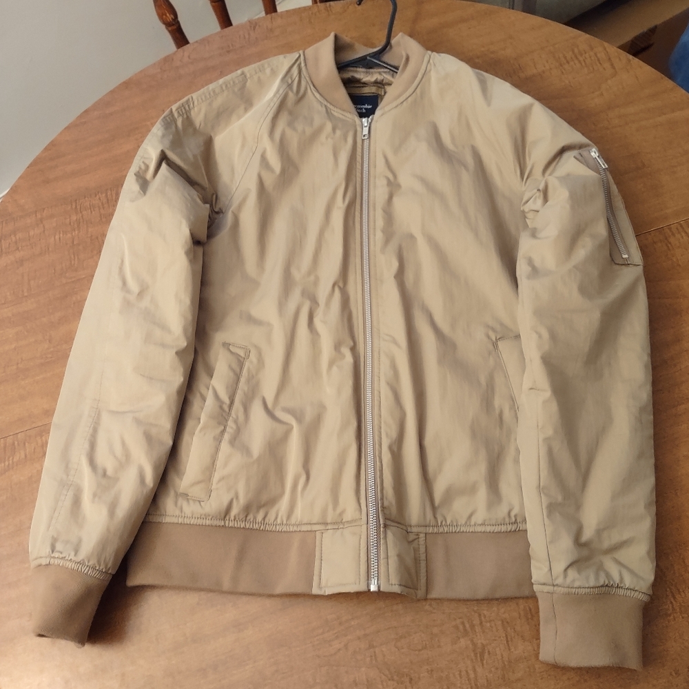Abercrombie Tan Bomber Jacket